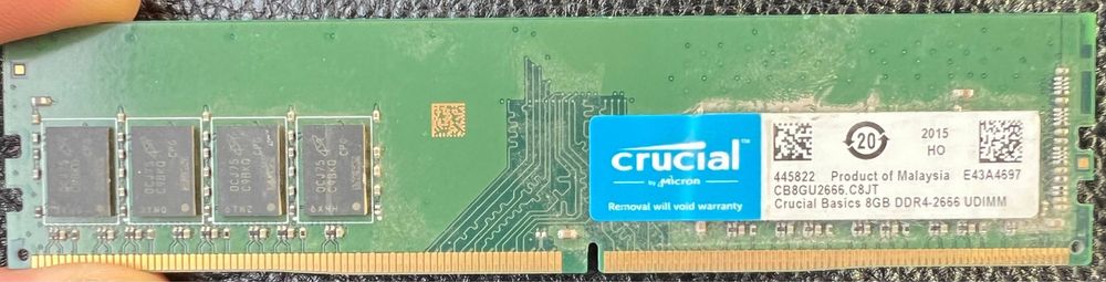 Crucial DD4 DDR4 8Gb 2666Mhz udimm