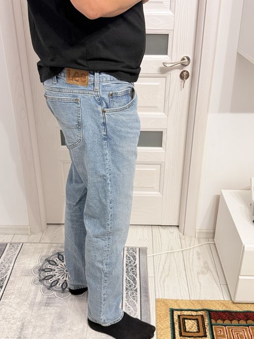 Blugi jeans barbati albastru deschis LEE - Rider slim fit talie medie W38 L32