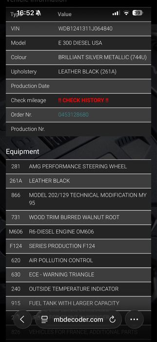 Mercedes w124 om 606