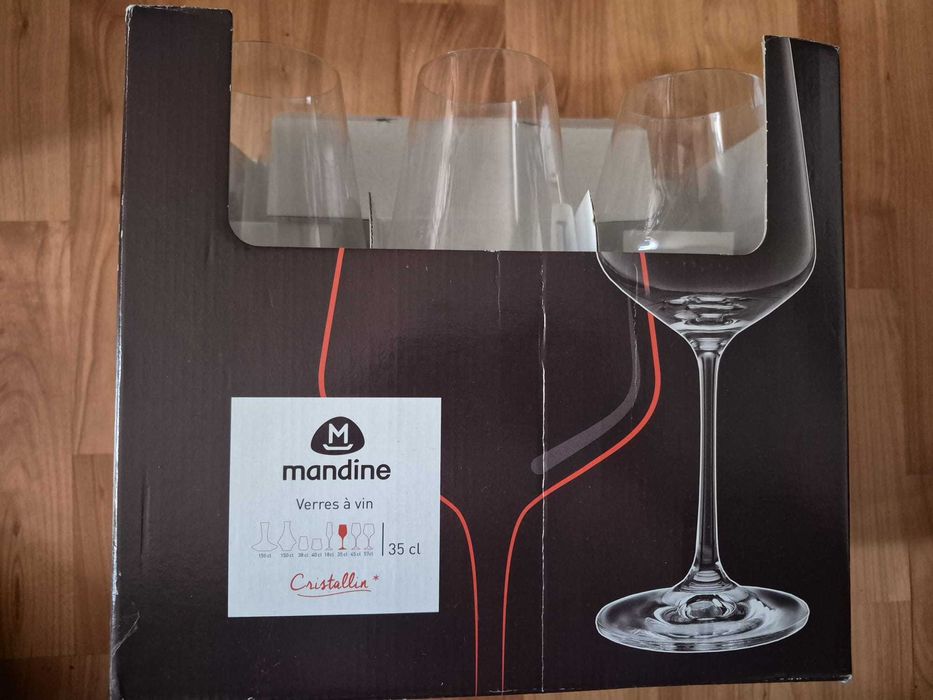Set de pahare de vin Mandine “Cristallin” – 35 cl