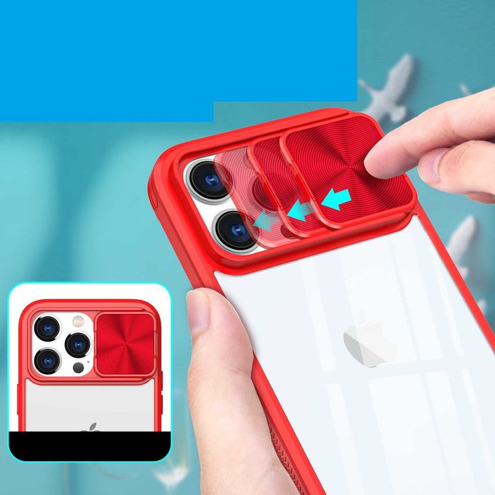 Husa Premium transparenta cu protectie metalica pt. iPhone 14 / 14 Pro