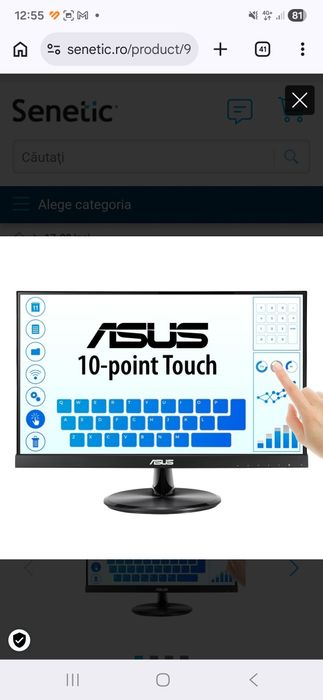 ASUS VT229H monitoare LCD 54,6 cm (21.5") 1920 x 1080 Pixel Full HD LED Ecran tactil Negru