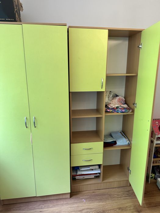 mobila copil dulapuri pal fronturi verzi