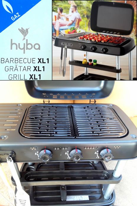 Gratar premium HYBA XL 1 cu GAZ NOU + BONUS - 520 Lei