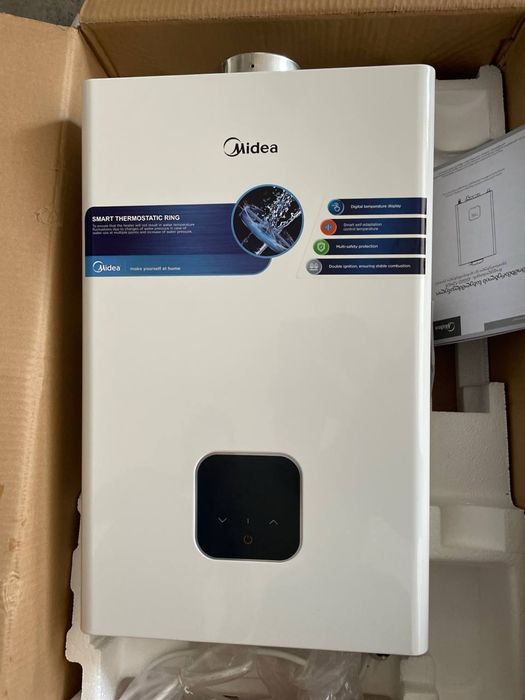 Газовый водонагрыватель акция рамазанМидеа с гарантией+димоход,звоните