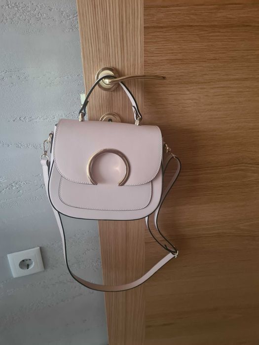 Естествена кожа италианска чанта