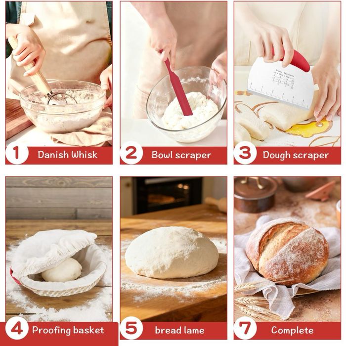 Set complet pentru paine cu maia - cosuri & accesorii