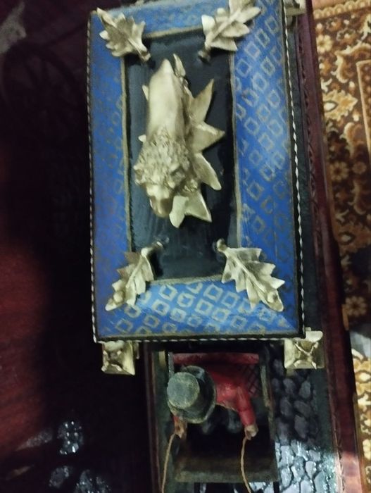 статуэтка шкатулка резьба по дереву бронза литьё ручная работа