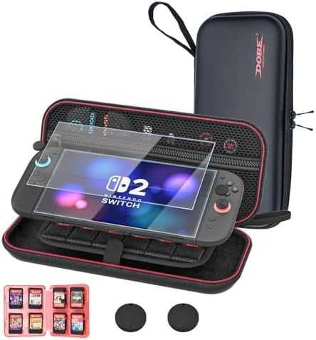 Нов Switch 2 Калъф с Джобове и Протектори – Комплект за Пътуване игри