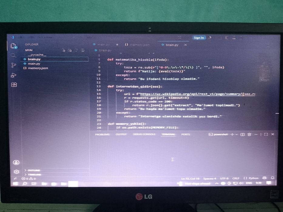 Kompyuter o'yin va office ishlari uchun
