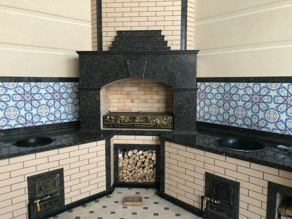 Строим Летняя кухня. Камин. Очаги.