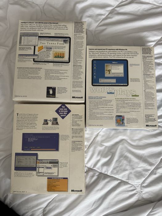 Оригинални неотваряни Windows 98, MS DOS 6.22, Office 97