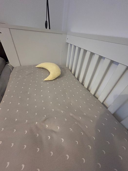 Pătuț pentru copii 120 × 60 cm, cu laterală detașabilă