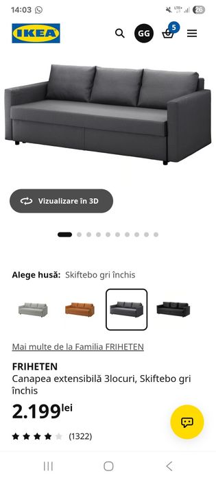 Canapea extensibila IKEA