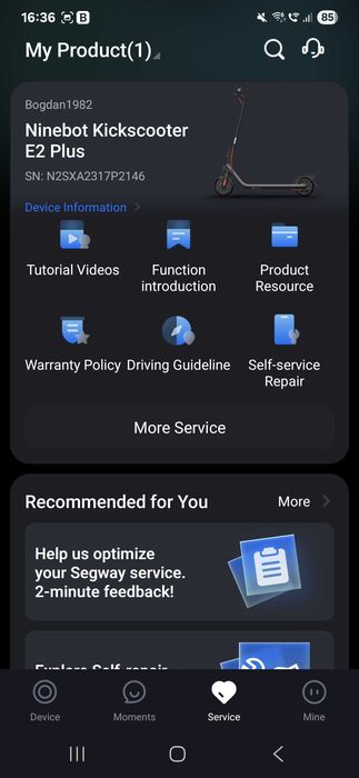 Trotineta Ninebot E2 Plus
