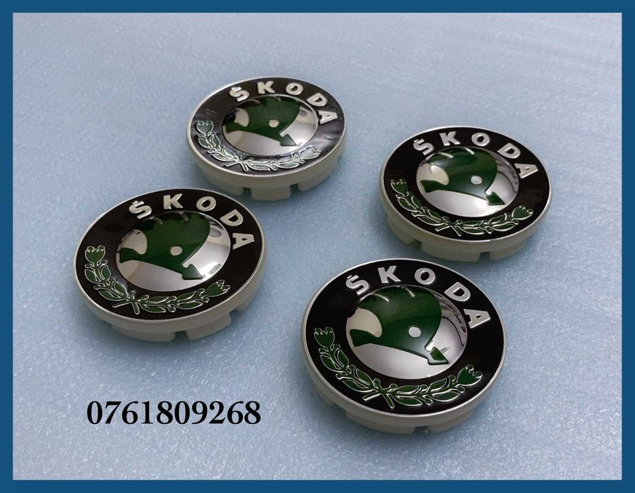 Set 4 capace 56mm 1ZD601151A jante aliaj Skoda