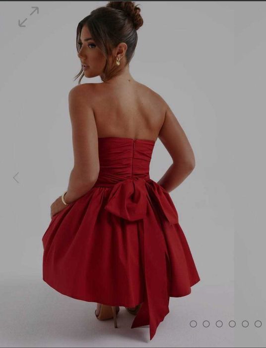 Нова къса рокля в червено