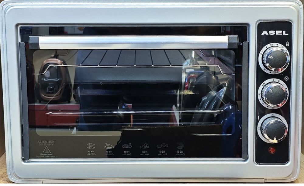 Духовка Asel, 36 литр, серебристый