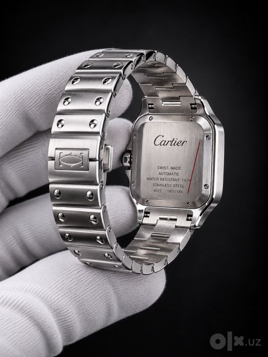 Cartier santos — blue dial watch