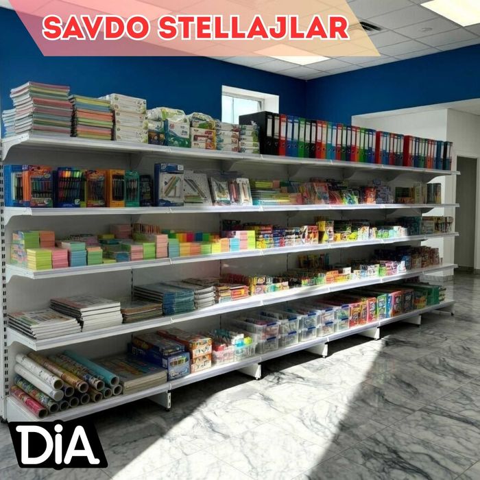 Мetall stellajlar, savdo tokcha, стеллаж для магазина