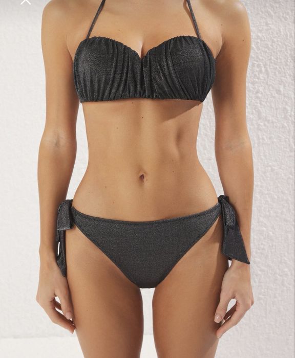 Costum baie gri sclipici