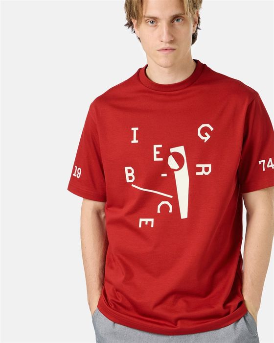 Мъжка тениска T shirt with Iceberg lettering print detail