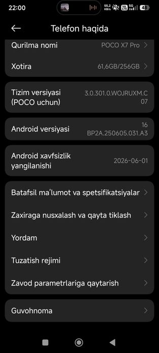 Poco x7 pro 8/256