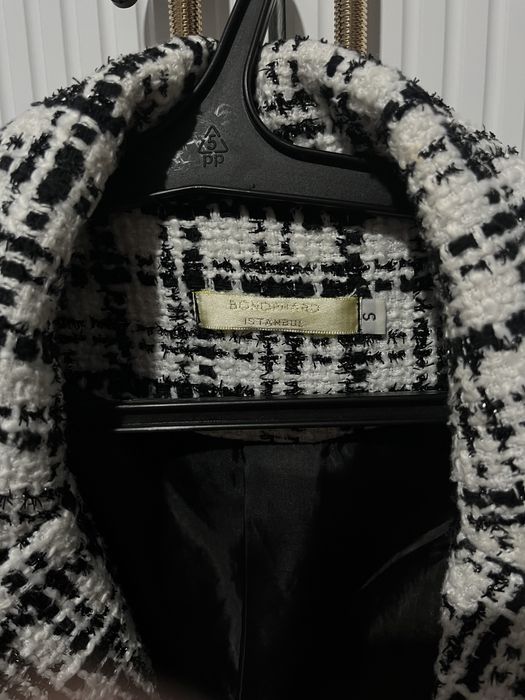 Пиджак черно белый