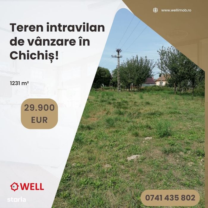 Teren intravilan de vânzare în Chichiș!