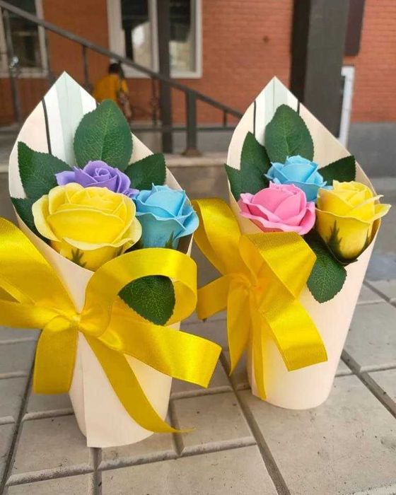 Букеты мыльных роз