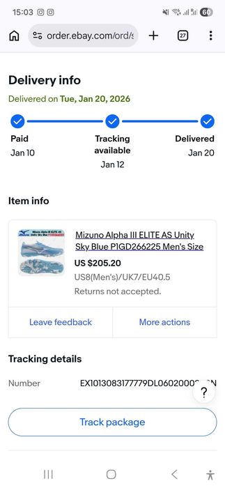 Mizuno Alpha 3 Elite turf 26cm