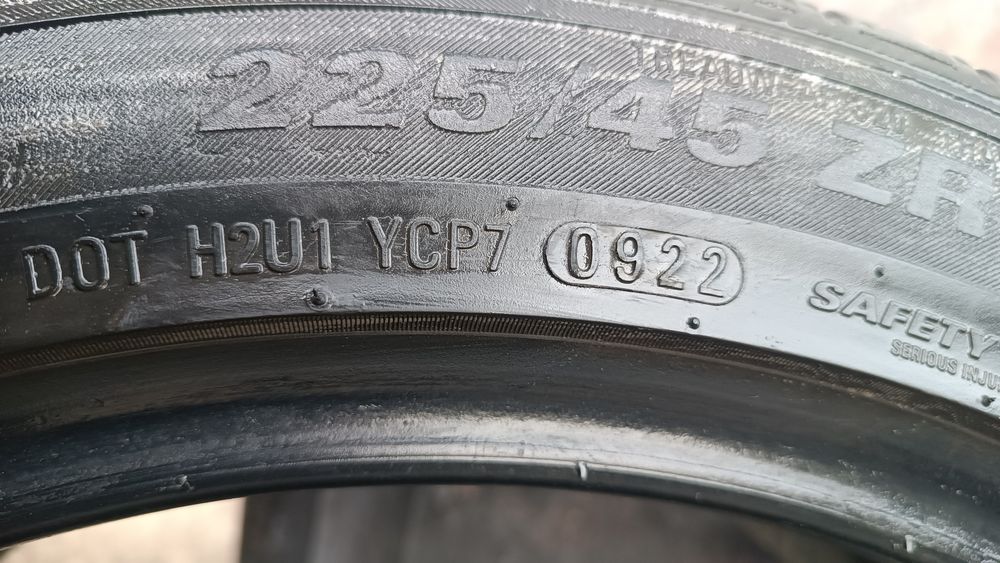 225/45/18 Kumho Дот 0822