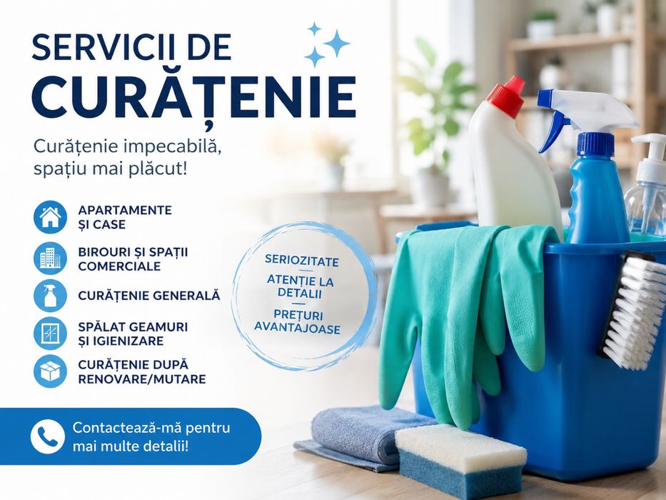 Ofer servicii de curățenie