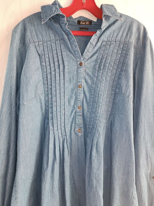 Бяла официална риза Benetton+дънкова туника+рипсена рокля на H&M