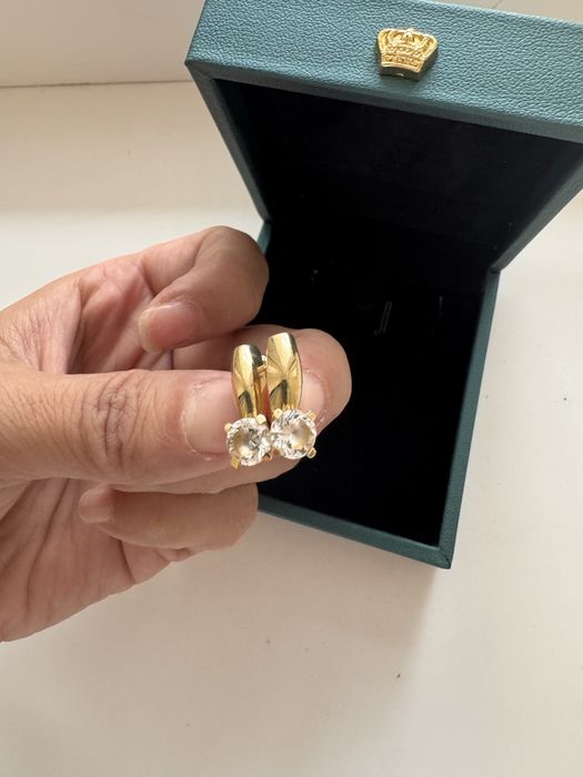 серьги из желтого золота