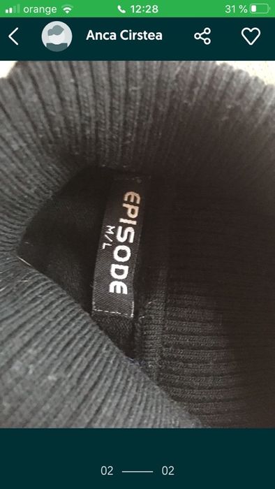 vesta tricotata, cu guler