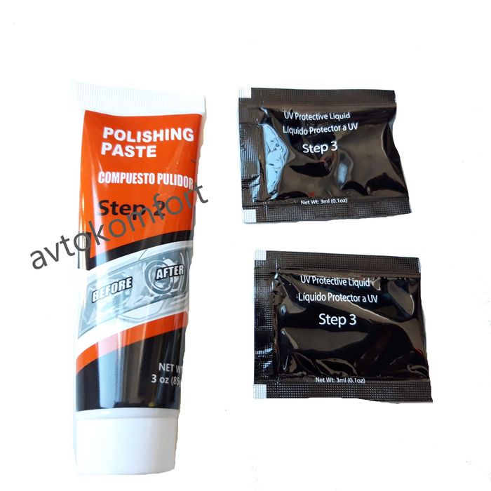 Комплект За Полиране Възстановяване На Пожълтели Фарове