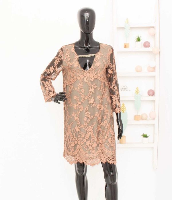 TWINSET Simona Barbieri оригинална дамска дантелена рокля L