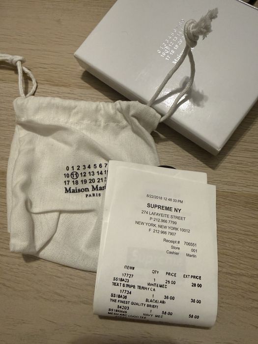 Портфейл Supreme x MM6 Maison Margiela Receipt Wallet