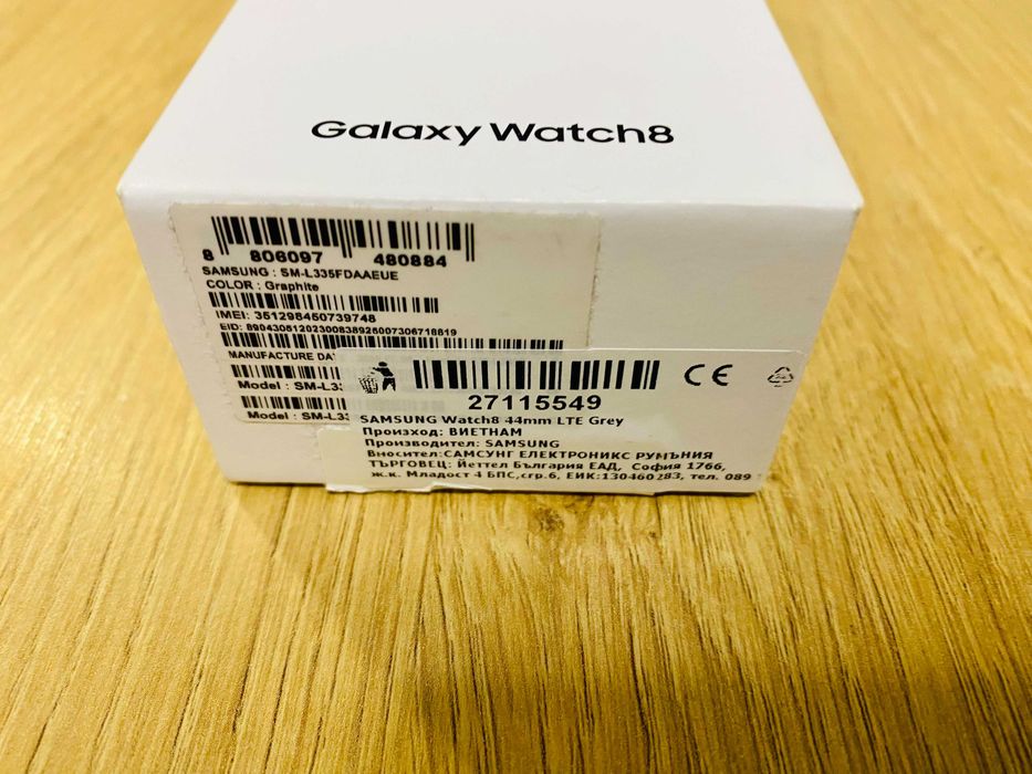 НОВ !!! Samsung Galaxy Watch8, 44mm LTE, M/L, Grey (SM-L335)