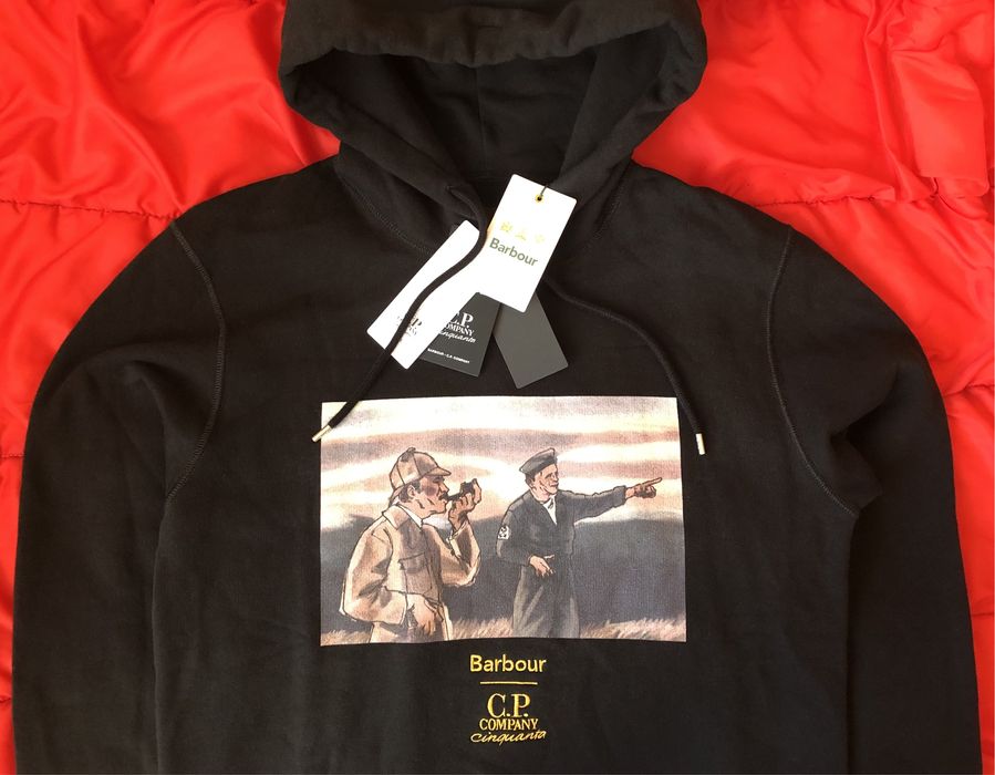 Barbour x C.P. Company Graphic Hoodie ОРИГИНАЛЕН мъжки суичър - М
