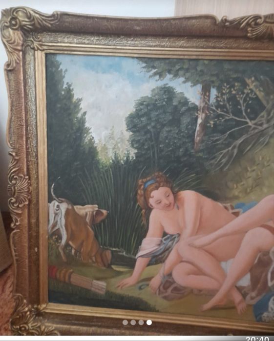 Tablou pictat 103 cm cu 73 cm