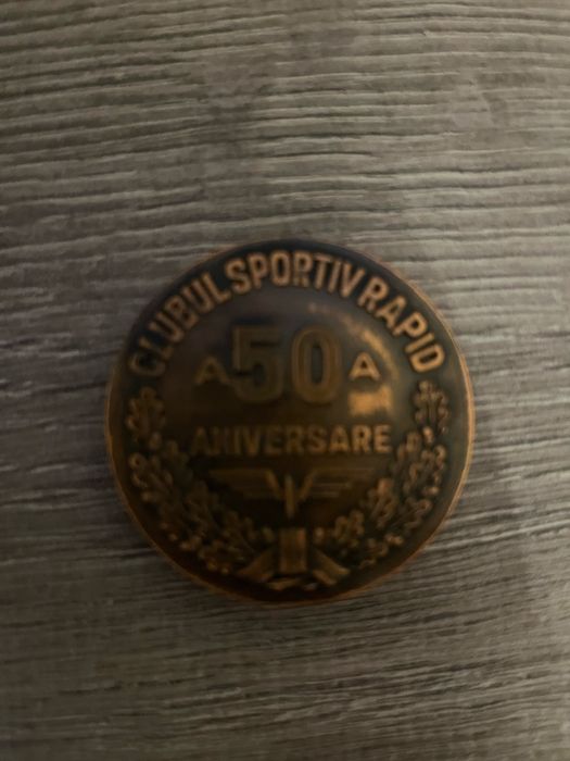 Plachetă jubiliară 50 ani Rapid București, 1973