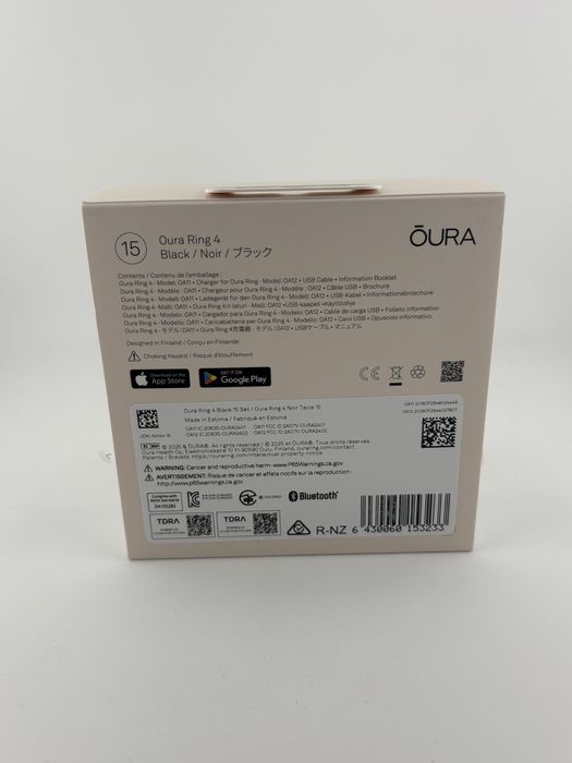 Oura Ring 4 - Black/Noir, marimea 15, sigilat, transport inclus