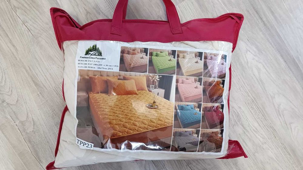 Husa pat si fete perna - Fashion casa Pucioasa