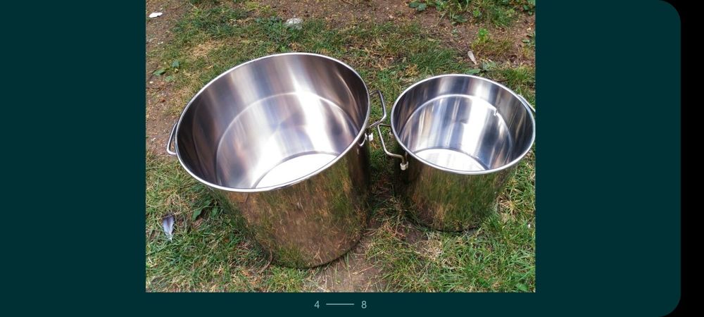 Oală inox 50 litri Promo 249 lei+ capac inox 40