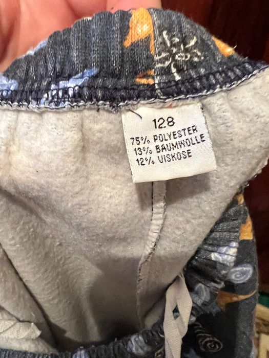 Детские брюки пижама штаны с начесом 128 см