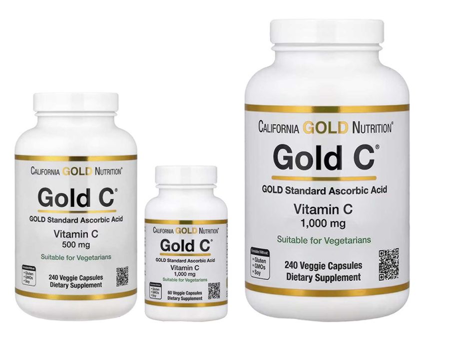 California Gold Gold C Vitamin C 500 mg 1000 mg Витамин C 1000 мг