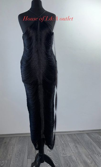 Rochie midi cu franjuri Rare London / Asos