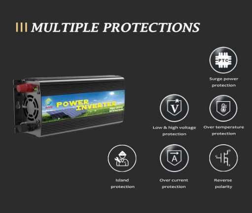 SOLINBA мрежов инвертор 500W, соларен инвертор с чиста синусоида